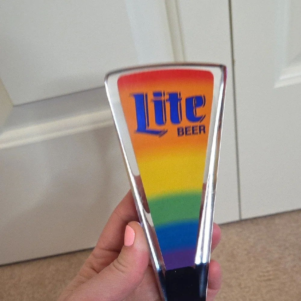 Vintage Lite Beer Rainbow Tap Handle